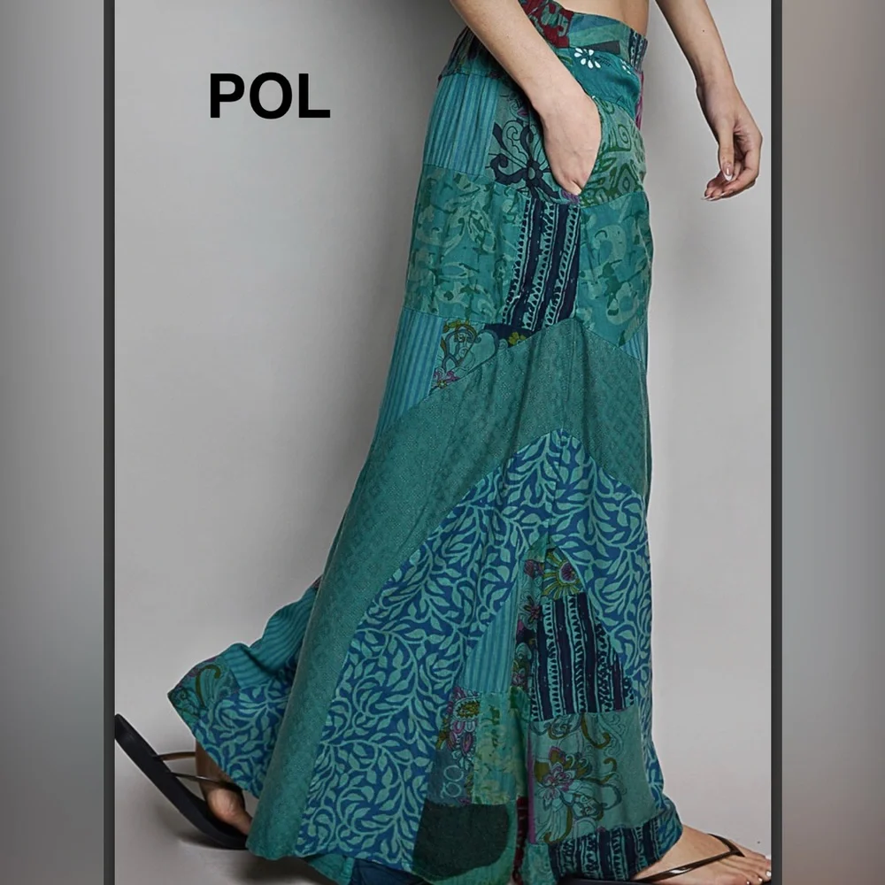 BPB224-1💙💜NEW! POL pretty Teal blue+ purple wide leg pants ideal 4 office/out! - Picture 3 of 8